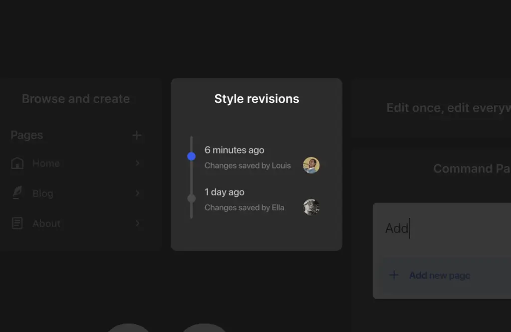 Revisiones de estilo: Consulta el historial de cambios