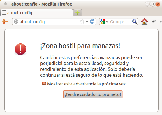 firefox about config